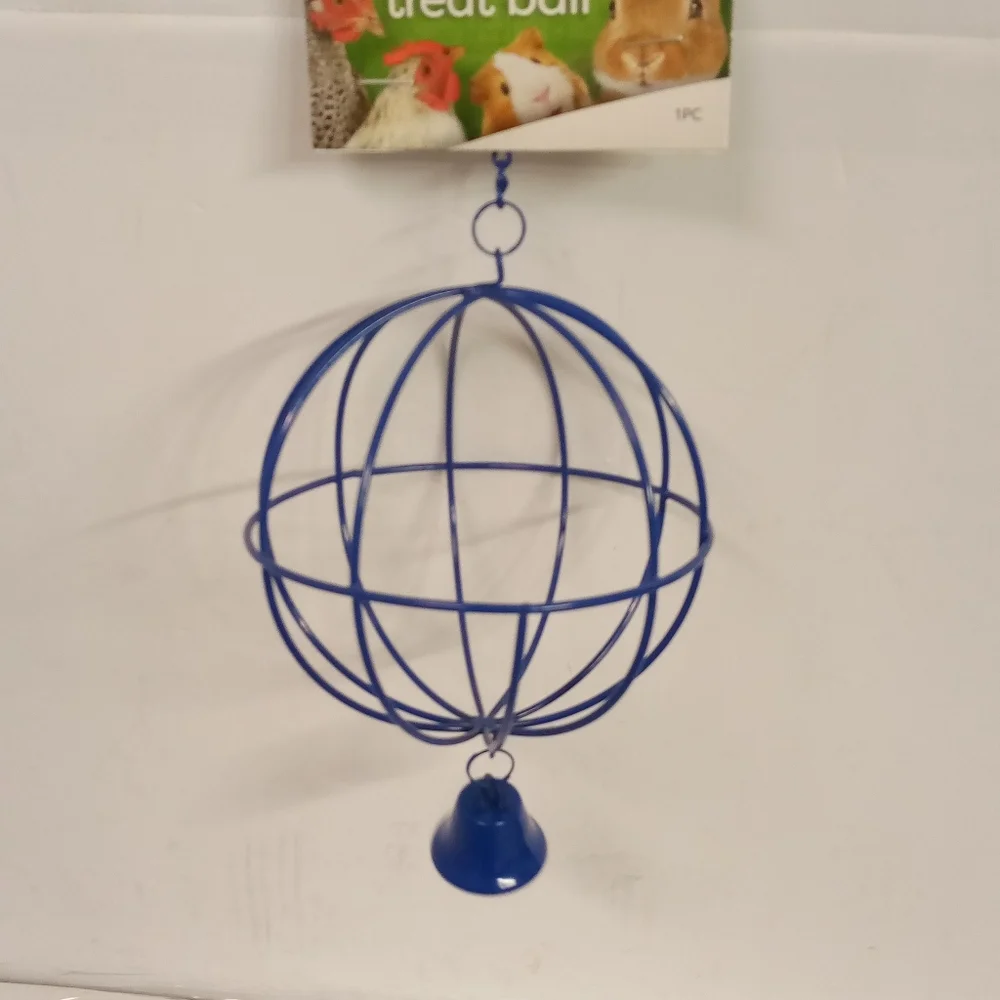 2 WARE Pets Wire Hanging Treat Despenser Ball Chickens Rabbits, Cats Dogs New